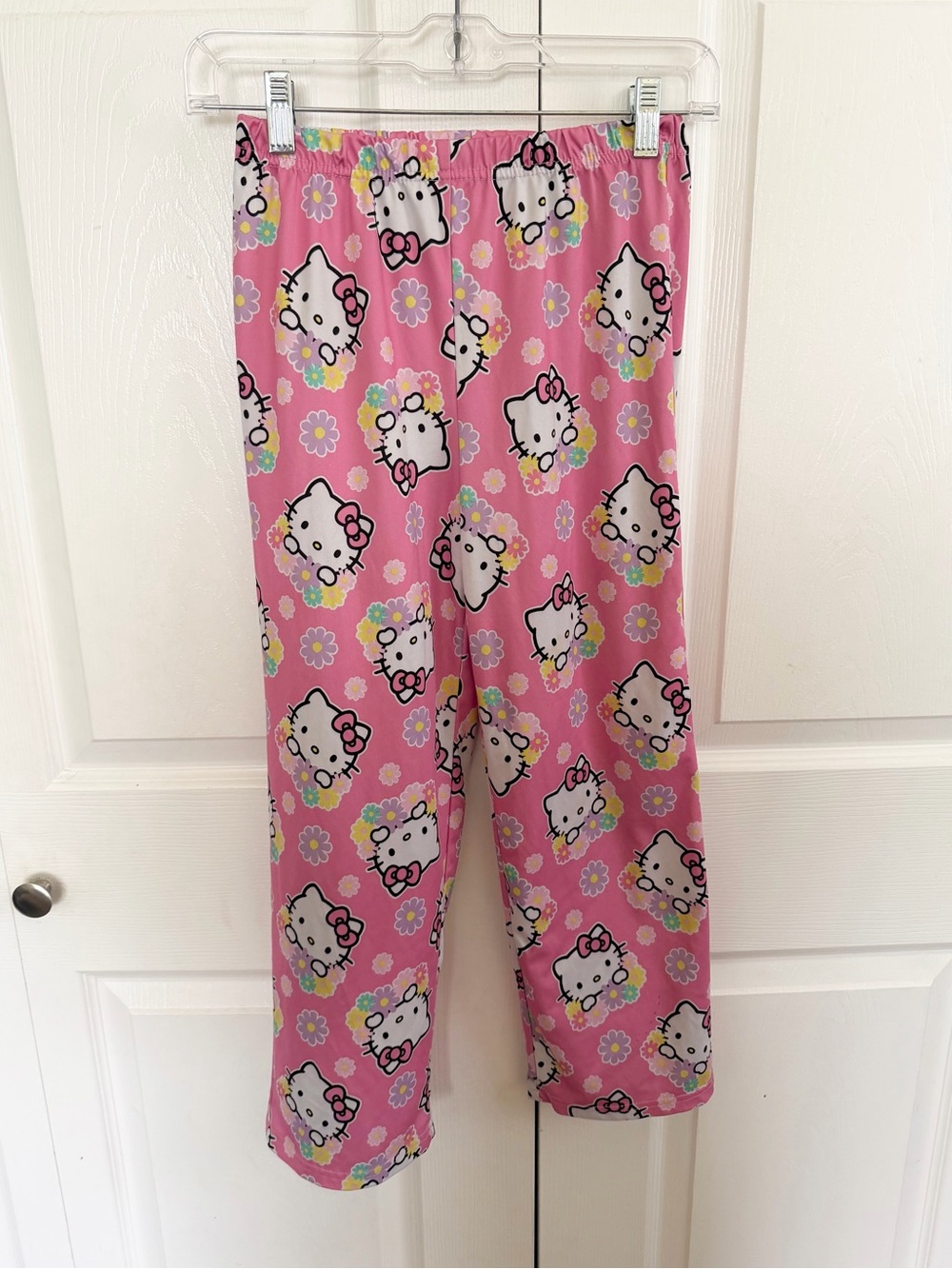 5 for $25! Hello Kitty Pink Floral Print Girls' Pajama Bottoms
